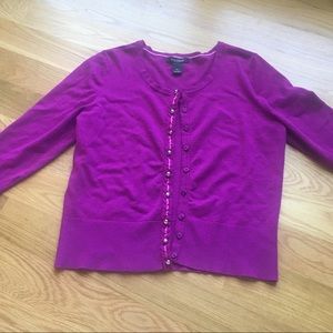 WHBM purple cardigan size L